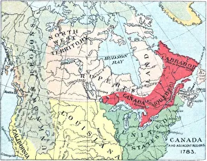 Antique Map of North America after the Treaty of Paris - 18th Century Antique Map of North America after the Treaty of Paris - 18th Century