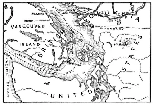Antique Map of the San Juan Islands - 19th Century Antique Map of the San Juan Islands - 19th Century