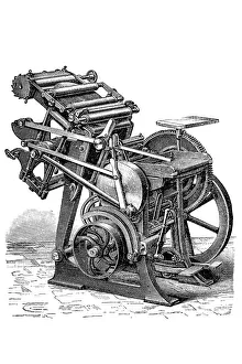 Magical world illustration/nastasic images illustrations/antique printing press Magical world illustration/nastasic images illustrations/antique printing press