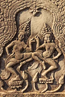 Apsara (Devata) bas relief sculpture, Angkor Apsara (Devata) bas relief sculpture, Angkor