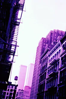 Apt, Fire Escape, Infrared, New York, New York City, Nobody, Pink, Soho, Staircase Apt, Fire Escape, Infrared, New York, New York City, Nobody, Pink, Soho, Staircase