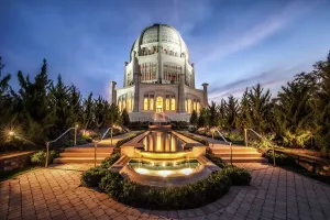 Temple Prints: Baha i Temple at Dawn Print - Wilmette, IL Architecture