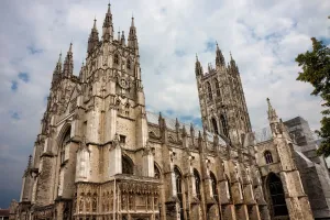 Canterbury Prints: West Facade of Canterbury Cathedral Print, England