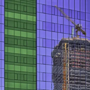 Seattle Skyscraper Reflection Print, June 2021