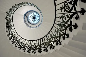 Prints of The elegant Tulip Stairs are the first geometric self-supporting spiral staircase in the UK Royalty Prints: The Tulip Stairs Print, a geometric spiral staircase in The Queen's House