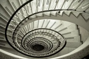Prints of High angle view of a winding staircase Images Dated 2010 September: Winding Staircase High Angle Print