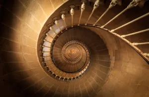 Images Dated 28th June 2015: Upside Down Lighthouse Stairs Print