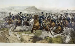 Prints of Painting depicting The Charge Of The Light Brigade Wales Prints: Charge of the Light Brigade Print, Crimea 1854