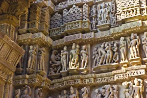 Artistic sculptures of Khajuraho Temples, Chhatarpur District, Madhya Pradesh, India Artistic sculptures of Khajuraho Temples, Chhatarpur District, Madhya Pradesh, India