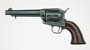 Artwork of a Colt 45 hand-gun