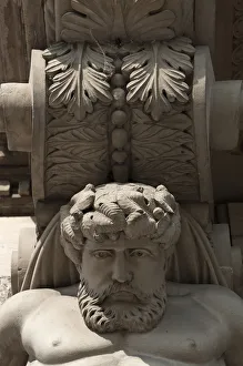 Atlas, neo-renaissance, 1886-87, Altstadter Kirchenplatz, Erlangen, Middle Franconia Atlas, neo-renaissance, 1886-87, Altstadter Kirchenplatz, Erlangen, Middle Franconia