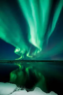 Icelandic Landscapes Photography Prints: Aurora on white