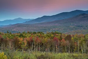 Autumn forest near White Mountains at sunset, New Hampshire, USA Autumn forest near White Mountains at sunset, New Hampshire, USA