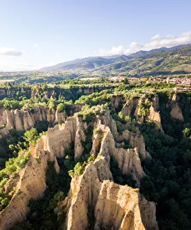 Balze Valdarno, canyon in Tuscany, Italy. Aerial View Balze Valdarno, canyon in Tuscany, Italy. Aerial View