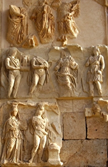 Bas relief at the Arch of Septimus Severus Leptis Magna Libya Bas relief at the Arch of Septimus Severus Leptis Magna Libya