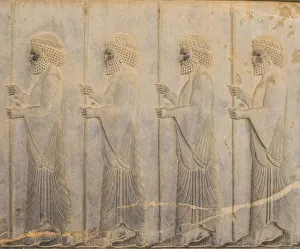 Bas reliefs, Persepolis, Fars Province, Iran Bas reliefs, Persepolis, Fars Province, Iran