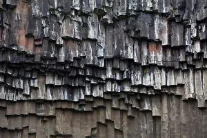 Basalt columns at the Svatifoss waterfall, Skaftafell National Park, eastern Iceland Basalt columns at the Svatifoss waterfall, Skaftafell National Park, eastern Iceland