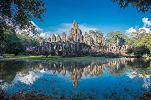 Bayon temple. the ancient stone temple. Bayon is one of the UNESCO world heritage at Bayon temple. the ancient stone temple. Bayon is one of the UNESCO world heritage at
