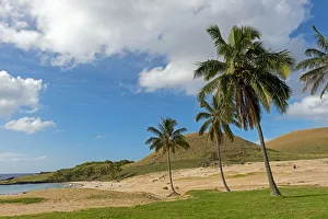Beach of Anakena, Rapa Nui, Easter Island, Chile Beach of Anakena, Rapa Nui, Easter Island, Chile
