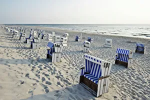 Beach chairs on the beach, List, Sylt, Schleswig-Holstein, Germany, Europe Beach chairs on the beach, List, Sylt, Schleswig-Holstein, Germany, Europe