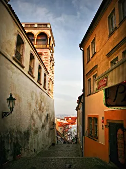 Beautiful Czech alleyway in Prague near Castle Beautiful Czech alleyway in Prague near Castle