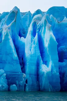A Beautiful Grey glacier with interesting ice pattern, Torres del paine national park A Beautiful Grey glacier with interesting ice pattern, Torres del paine national park