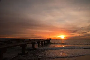 beauty in nature, boardwalk, color image, colour image, dusk, hobie beach, horizontal beauty in nature, boardwalk, color image, colour image, dusk, hobie beach, horizontal