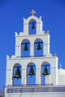 Bell tower in Oia village, Santorini, Greece Bell tower in Oia village, Santorini, Greece