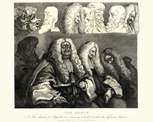 The Bench, Judges hearing a case in court, by William Hogarth The Bench, Judges hearing a case in court, by William Hogarth