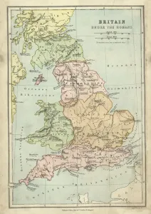 Britain Under Ancient Roman Rule Antique Map Print