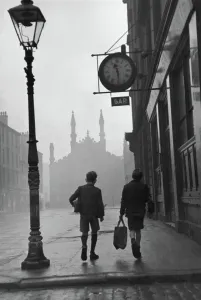 Gorbals Area Print - Two Boys Walking Along a Street in 1948