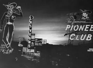Atomic Bomb Testing Print: A-Bomb Glow over Las Vegas
