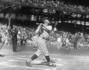 Babe Ruth Practicing Print, October 1927