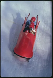 Cortina D'Ampezzo Italy Prints: Bobsledders Practicing