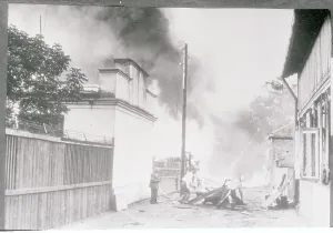 World War II Destruction Prints: Bombs Exploding from Buildings