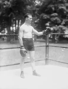 One Person Portraits Prints: Boxer Posing in Ring