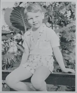 Vintage Style Clothing Prints: Boy Posing for Camera