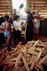 Bread Distribution Print, Binh Hoa Refugee Settlement, 1968