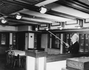 Frank Lloyd Wright at Robie House Print, 1957