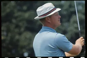 Golf History Prints: Gary Player Practicing His Drive