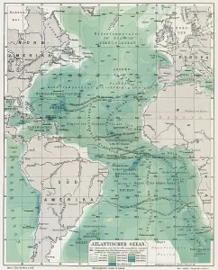 Atlantic Ocean Maps Prints: German Made Map