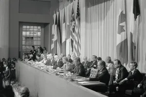 World Leaders Meeting Prints: Helmut Schmidt Making His Final Statement