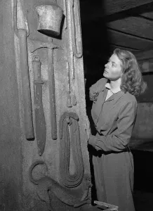 Ingrid Bergman at Etruscan Ruins Print
