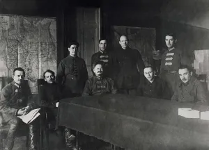 Communist Leader Portrait Prints: Leon Trotsky with Comrades