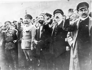 Leon Trotsky Prints: Leon Trotsky Saluting