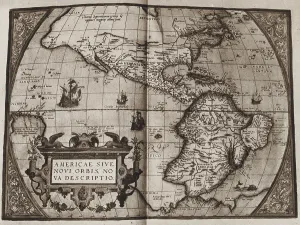 Antique Globe Maps Prints: Map of the World