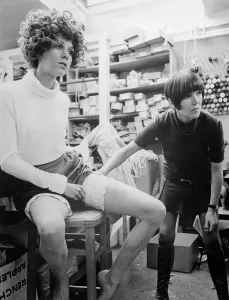 Vintage London Fashion Prints: Mary Quant Fitting a Model