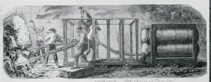 Civil Engineering History Prints: Men Drilling in Mount Annis Tunnel