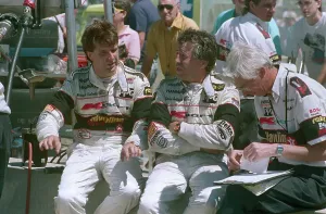Michael and Mario Andretti Conversing Print