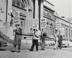 Museum Guards Strike at the Metropolitan Museum of Art Print